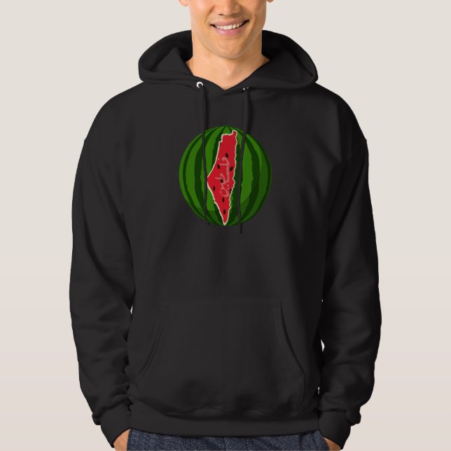 Palestine Watermelon Flag Map Freie Palästinenser. Hoodie (Vorderseite)