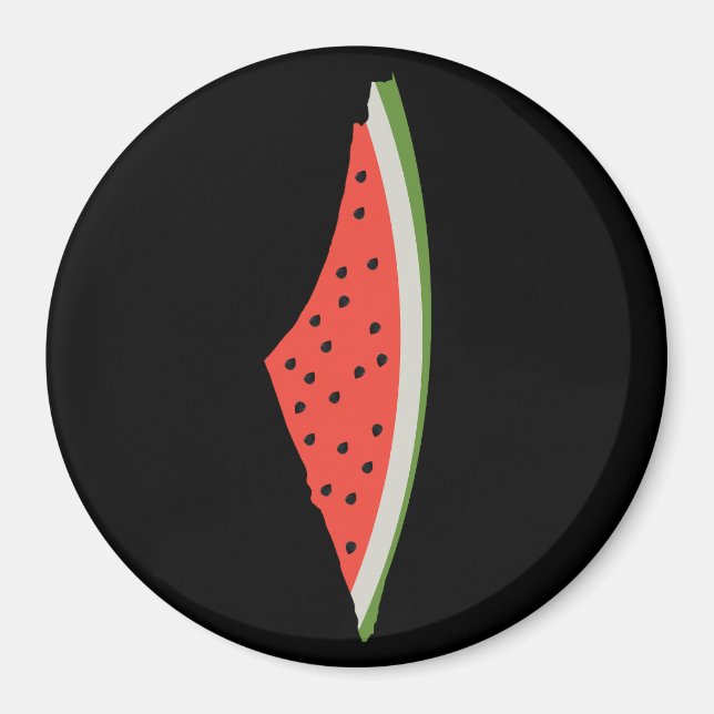 Palestine Watermelon Flag Map Freie Palästinenser. Magnet (Vorne)