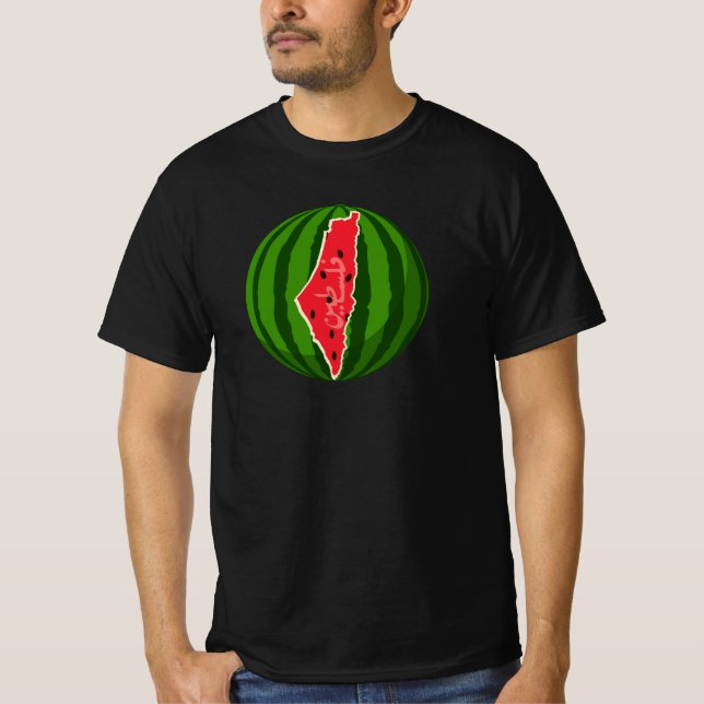 Palestine Watermelon Flag Map Freie Palästinenser. T-Shirt (Vorderseite)