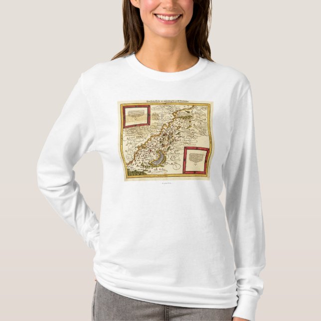 PalestinePanoramic MapPalestine 3 T-Shirt (Vorderseite)