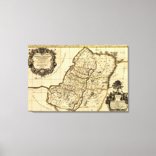 PalestinePanoramic MapPalestine Leinwanddruck