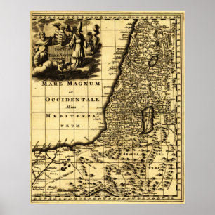 PalestinePanoramic MapPalestine Poster