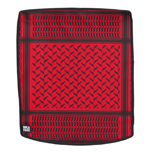 palestinian kuffiya schwarz und rot rucksack (Abnehmbare Front)