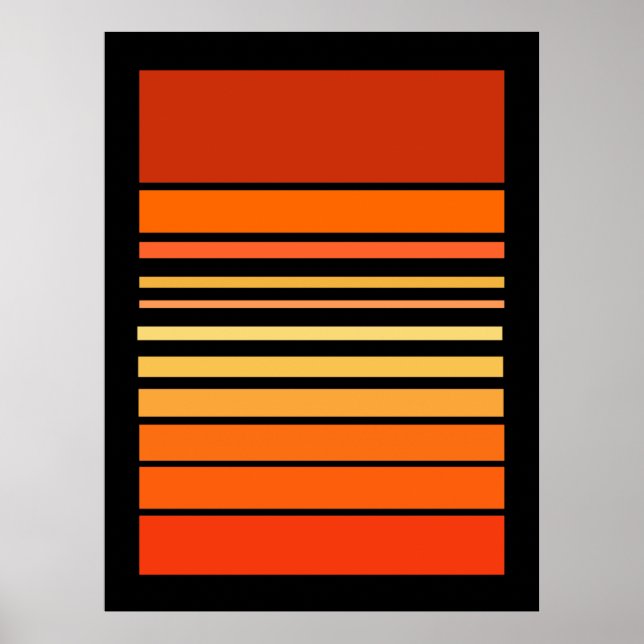 Palette der orangen Farblinien Poster (Vorne)