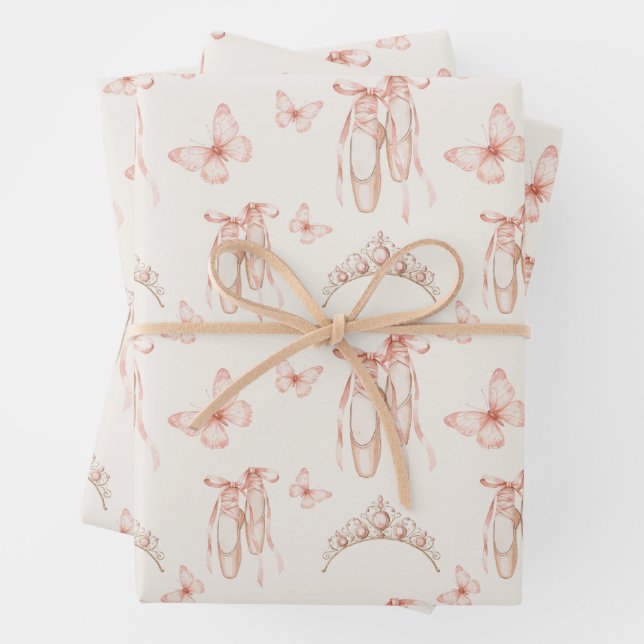 Palettenpumpen und Tiaras Geschenkpapier Set (Beispiel)