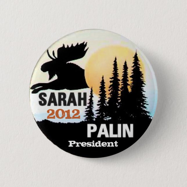 PALIN 2012 Elch-Knopf Button (Vorderseite)