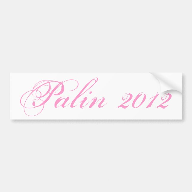 Palin 2012 (rosa) Autoaufkleber (Vorne)