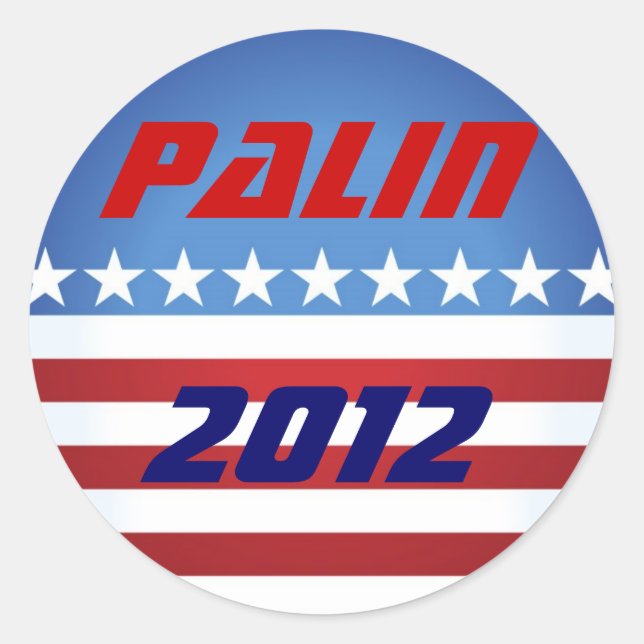 Palin 2012 runder aufkleber (Vorderseite)