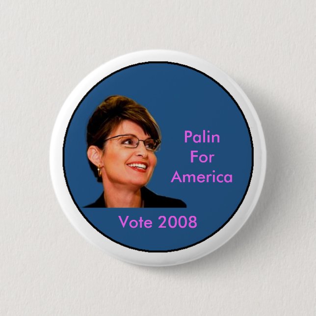 Palin für Amerika Button (Vorderseite)