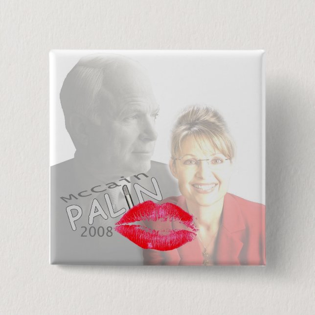 Palin und McCain 2008 Bildknopf Button (Vorderseite)