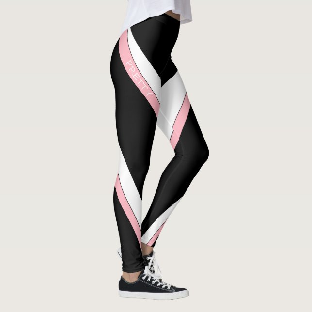 Palisade entwirft Hübschen rosafarbenen Flachfluss Leggings (Rechts)