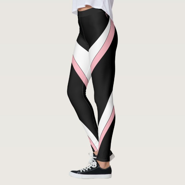 Palisade entwirft rosa Fließband Leggings (Links)