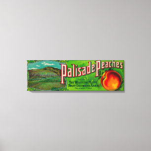 Palisade-Pfirsich-Aufkleber Leinwanddruck