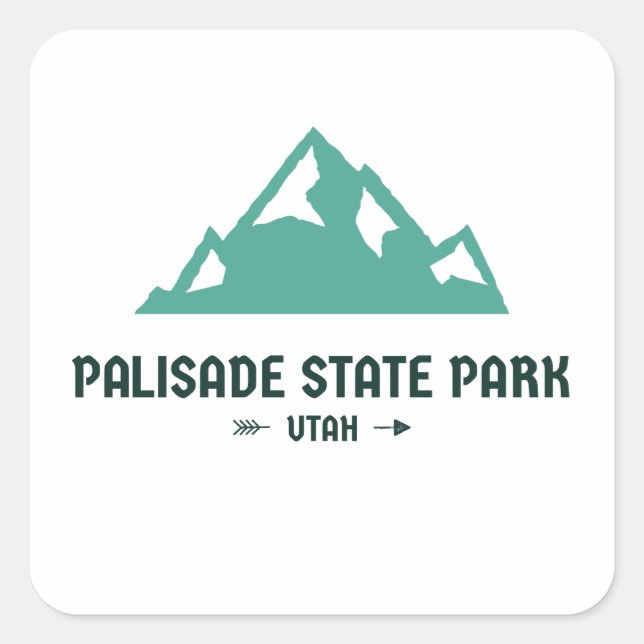 Palisade Staat Park - Utah Quadratischer Aufkleber (Vorderseite)