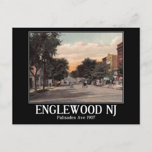 Palisades Ave, Englewood, NJ Vintag Postkarte