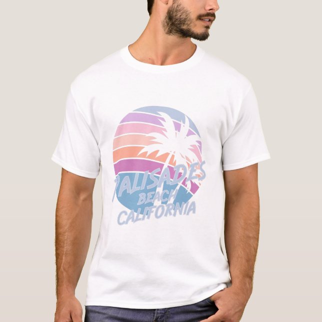 Palisades Beach California T-Shirt (Vorderseite)