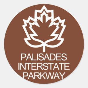 Palisades Interstate Parkway Sign, USA Runder Aufkleber