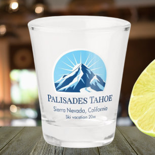 Palisades Tahoe California Skigebiet Souvenir Schnapsglas