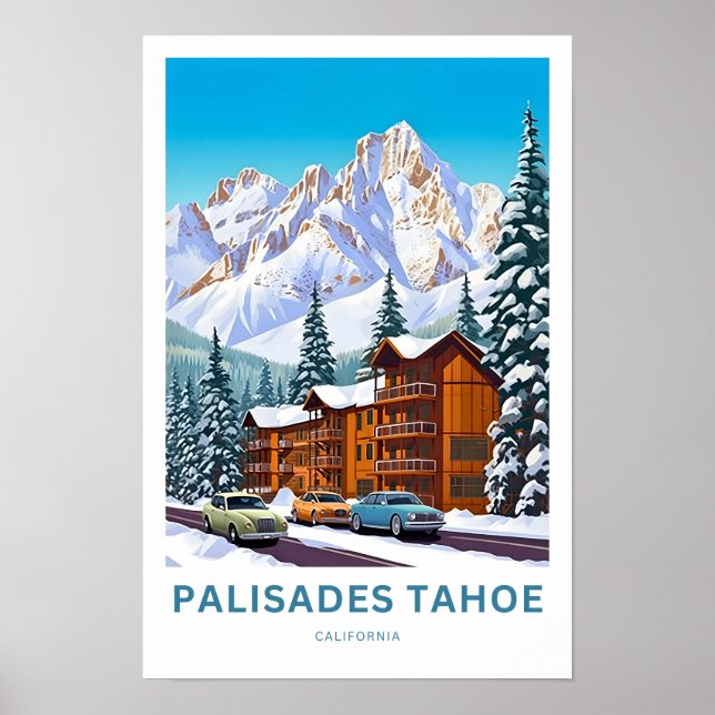 Palisades Tahoe California Travel Print Poster (Vorne)