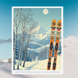 Palisades Tahoe Kalifornien Skiurlaub Postkarte