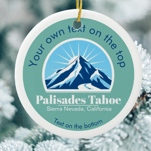 Palisades Tahoe Weihnachtsschmuck - Blauer Berg