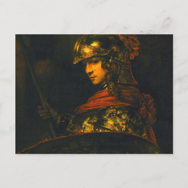 Pallas Athena 1657 von Rembrandt Harmensz Van Rijn Postkarte (Vorderseite)