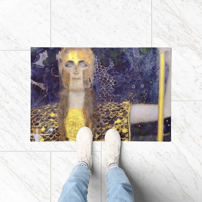 Pallas Athena, Gustav Klimt Fußmatte (Indoor)