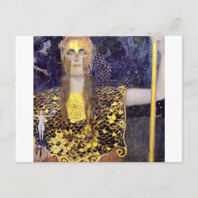 Pallas Athena, Gustav Klimt Postkarte (Vorderseite)