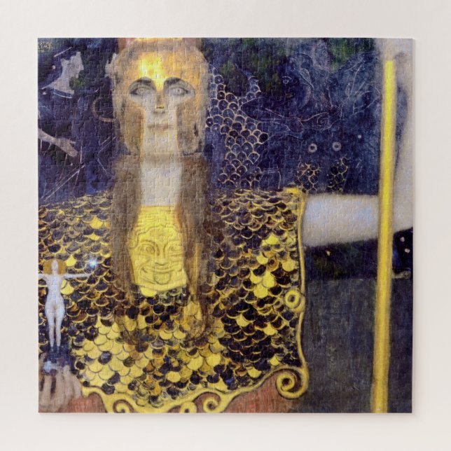 Pallas Athena, Gustav Klimt Puzzle (Vertikal)