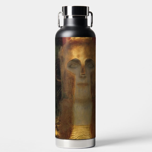 Pallas Athena von Klimt Berühmte Malerei Trinkflasche (Vorderseite)