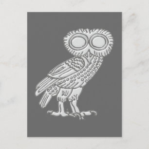 Pallas Athene Athena Eule owl Postkarte
