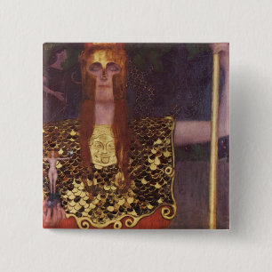 Pallas Athene durch Gustav Klimt Button