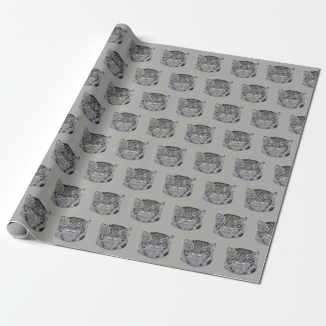 Pallas Cat Wild Animals Wrapping Paper Geschenkpapier (Ungerollt)