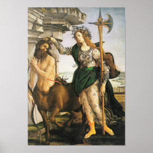 Pallas & Centaur, Botticelli Renaissance Kunst Poster