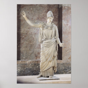 Pallas de Velletri, Statue der helmeted Athena Poster