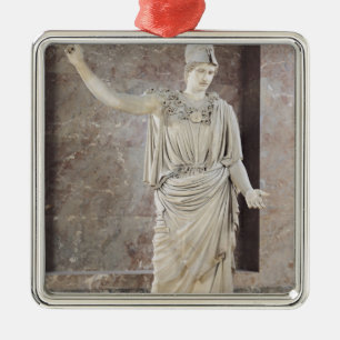 Pallas de Velletri, Statue von behelmter Athene Silbernes Ornament