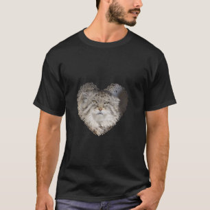 Pallas-Katze in Herzform T-Shirt