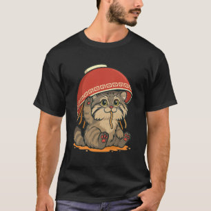 Pallas´Katze isst Ramen-Nudeln japanischer Vintage T-Shirt