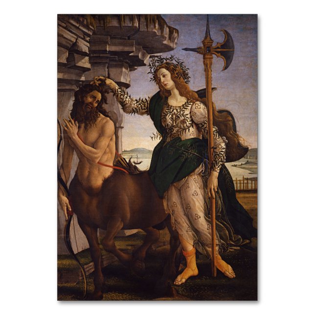 Pallas und Centaur von Botticelli Tischnummer (Vorderseite)