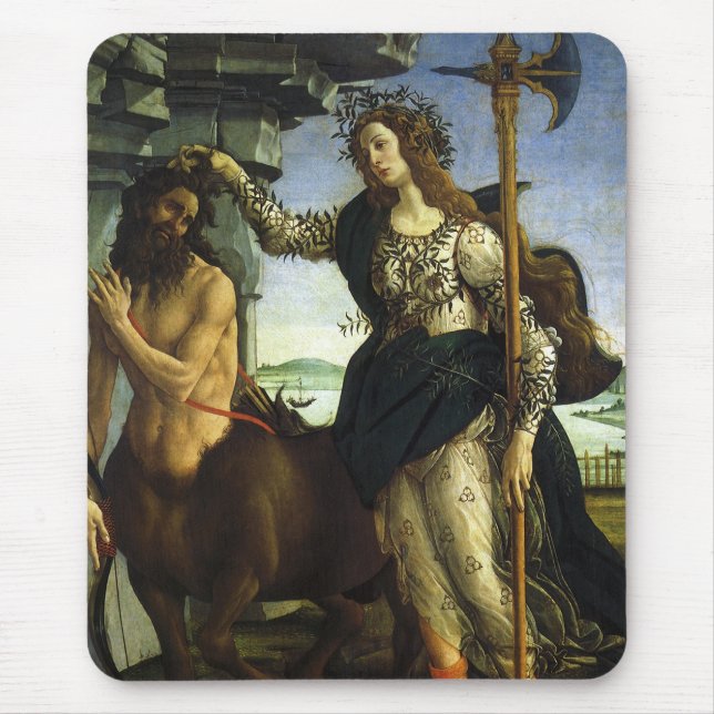 Pallas und Centaur von Sandro Botticelli Mousepad (Vorne)