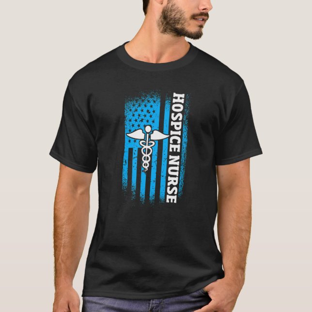 Pallative Krankenschwester Caduceus Hospice Squad  T-Shirt (Vorderseite)