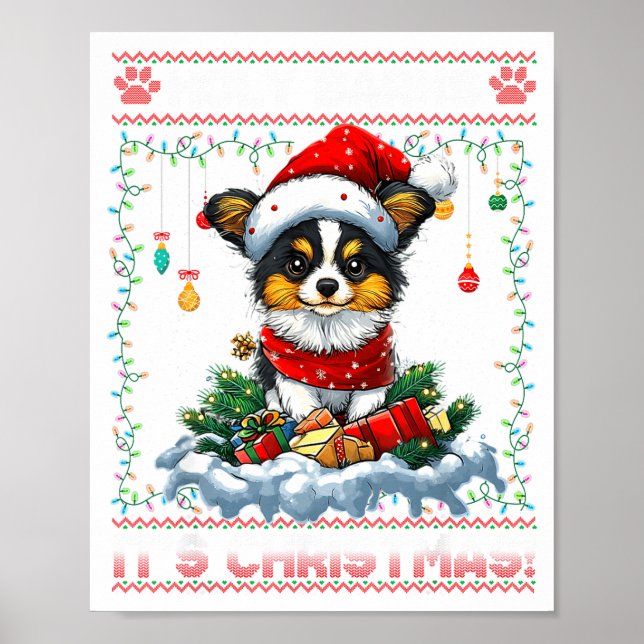 Pallon Christmas Tree Lights Decorations Dog Lover Poster (Vorne)