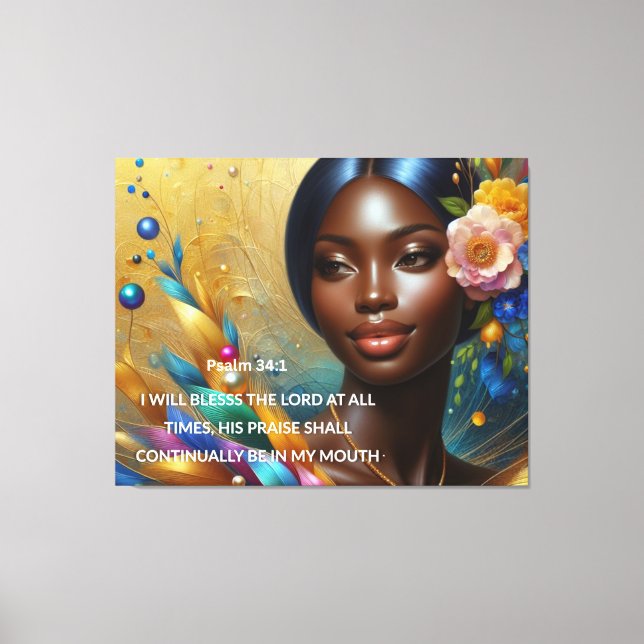 Palm 34:1 leinwanddruck (Vorderseite)