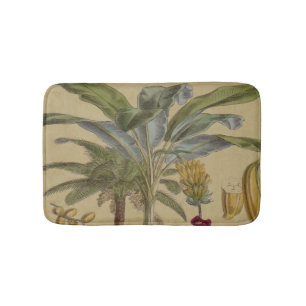 Palm Antique Tropical Frucht Botanische Kunst Badematte