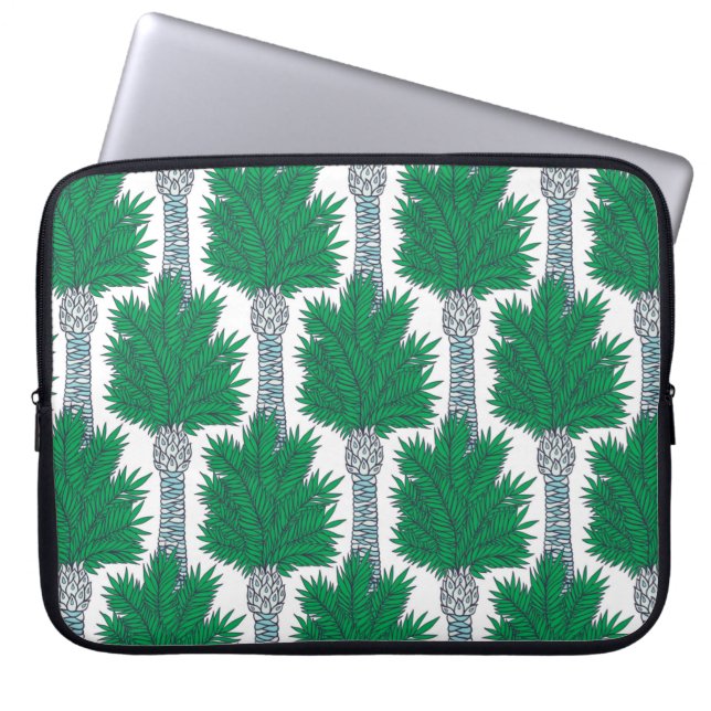 Palm Baum nahtloses Muster. Laptopschutzhülle (Vorderseite)