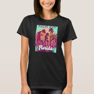 Palm Bay FL Florida Vintager Retro-Ozean-Szene Str T-Shirt