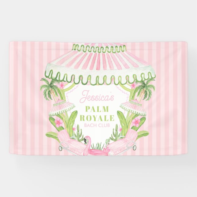 Palm Beach Cabana Bach Club | Bachelorette  Banner (Horizontal)