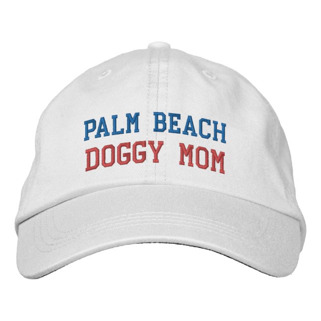 PALM BEACH DOGGY MAMA bestickter Hut (Vorderseite)