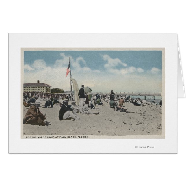 Palm Beach, FL - Die Schwimm-Stunde (Vorderseite (Horizontal))