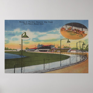 Palm Beach, FL - Kennel Club, Dog Racing Track Poster